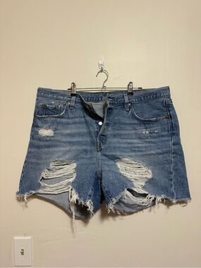 Women’s Levi Distressed Blue Denim Shorts